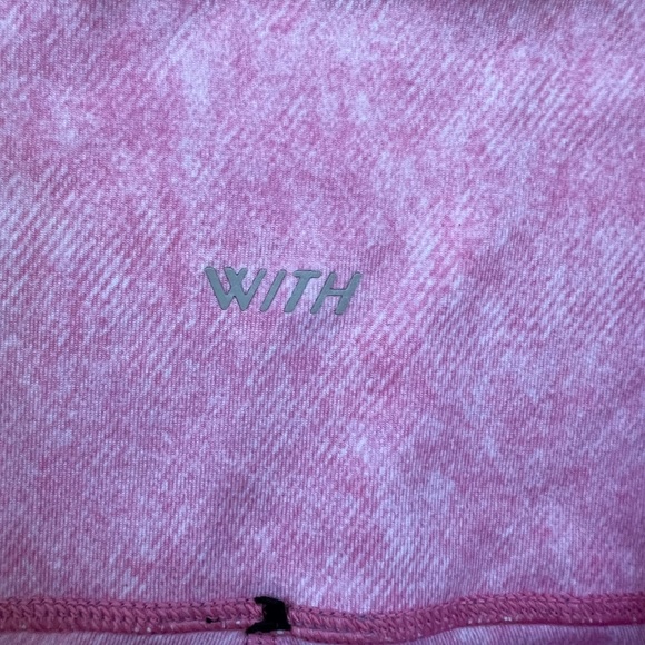 PELOTON x WITH Floral 2K pink blue Capri Leggings XL - Picture 2 of 7